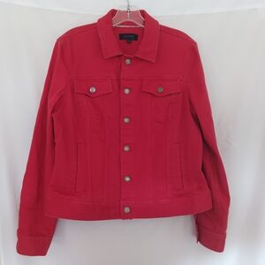 Talbots Red Jean Jacket